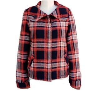 Roxy Classic Plaid Button Down Jacket